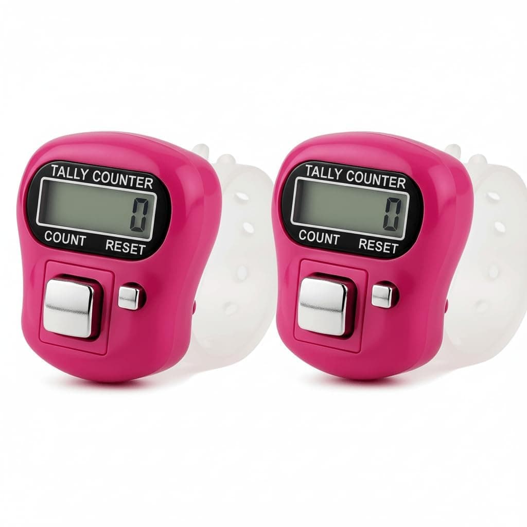 Veentus Naam Jap Counter | Mini Digital Tally Counter Finger Ring | Electronic Chanting Count Machine for Mantra Jap, Meditation, Prayer & Cricket Umpire | Digital Counting Device (Pack of 2 PIS)