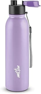 MILTON Caper 1000 Stainless Steel Water Bottle 870 ml, Single Walled, ISI Certified I Leak Proof Lid, Rust Proof I For School, Office, Gym I Purple