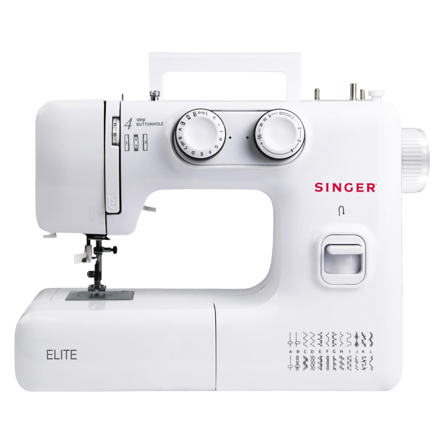 SINGER New Elite BLDC Sewing Machine | 23 Built-in Stitches & 36 Functions | Energy Efficient | Auto Needle Threader | Metal Frame | Dual LED Lights | 4-Step Buttonhole | 2-Year Warranty