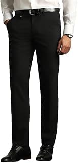 Van Heusen Men's Mid Rise Slim Fit Premium Formal Trousers | Superior Comfort | Auto-Flex Waist Band | Soft Touch