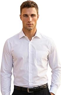 Louis Philippe Men's Regular Fit Easy to Iron Everyday wear Premium Cotton Full Sleeve Solid Formal Shirt