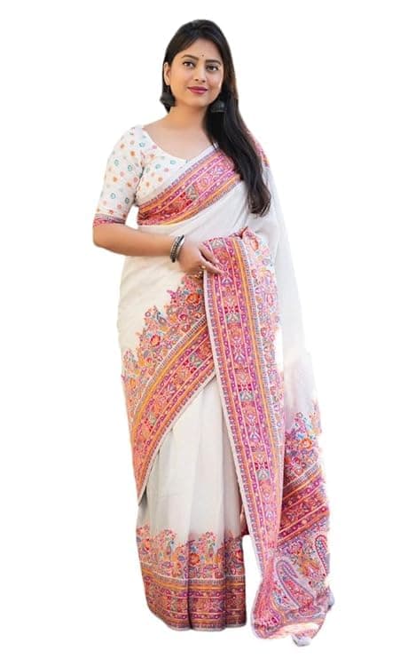 Amazon Brand - Anarva Women's Silk Saree With Blouse Piece | saree for women