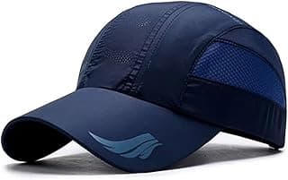 HSR Unisex Polyester Lightweight Breathable Stylish Summer Sport Hat with Adjustable Buckle , UV, Sun Protection Cap for Travel, Hiking, Gardening, Fishing Blue