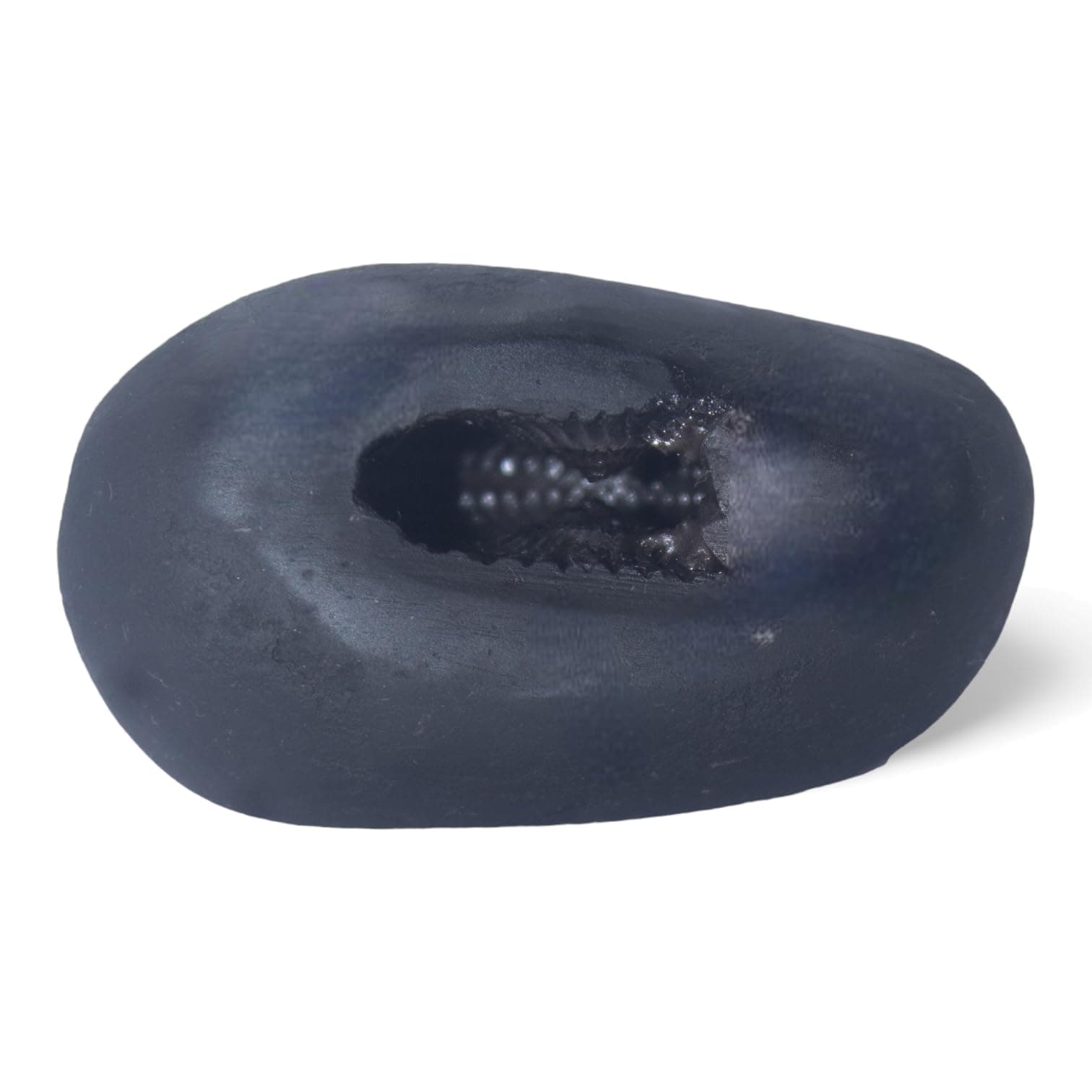 GANGTARANG Shaligram Stone Lakshmi-Narayan 4-6 cm Nepal Gandaki River Chakra Saligram for Puja (Black; 1 Unit) - SHALIGRAM-LN-01