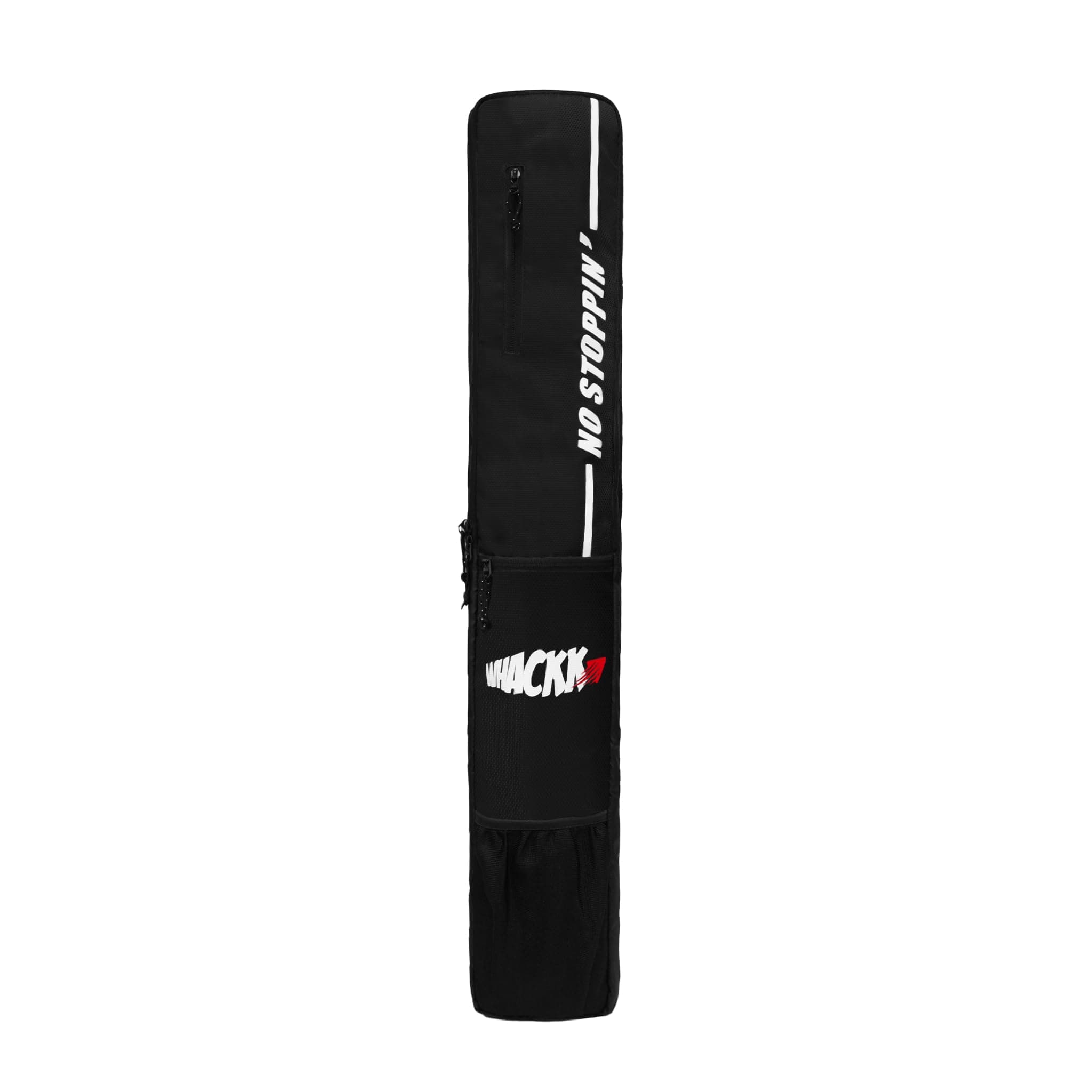 WHACKK Hayden Cricket Bat Cover Polyester Material, Premium Full Size Cover for Wooden and Plastic Bats with Heavy Duty Stitched Strap - Made in India (Black)