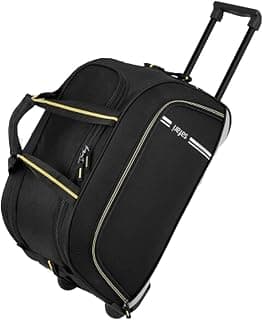 Safari Eden Polyester Duffle Bag Trolley 5 Years Warranty (65 Cm, Black), 33 CM