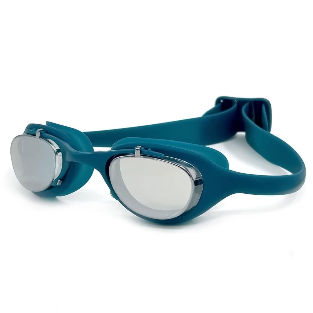 First Lens Adult Clear Wave Swimming Goggles Comfortable Water-Seal Fit and Adjustable, clear vision, Anti-Fog coating, UV-protection Swim goggle for Men & Women - Blue - SW34