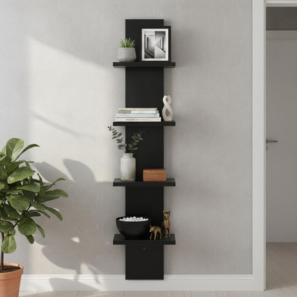 FURNEASER Wall Shelves for Living Room, Hanging Decoration & Corner Display Shelf, Modern & Stylish Bookcase Bookshelf for Home Office Wall Decoration (CLS2)