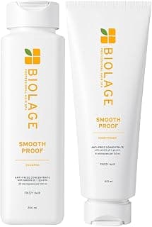 Biolage Smooth Proof Shampoo and Conditioner Combo for Dry and Frizzy Hair with Camellia Oil and Glycerin for 72HR Frizz Control for Women and Men Vegan and Cruelty-Free​