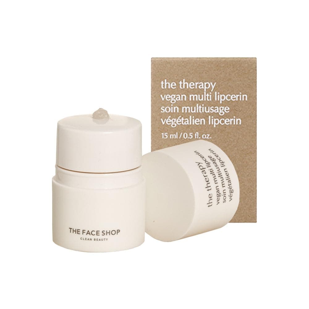The Face Shop The Therapy Multi Vegan Lipcerin/Lip Mask with Peptides, Shea Butter & PHA, 1 Count