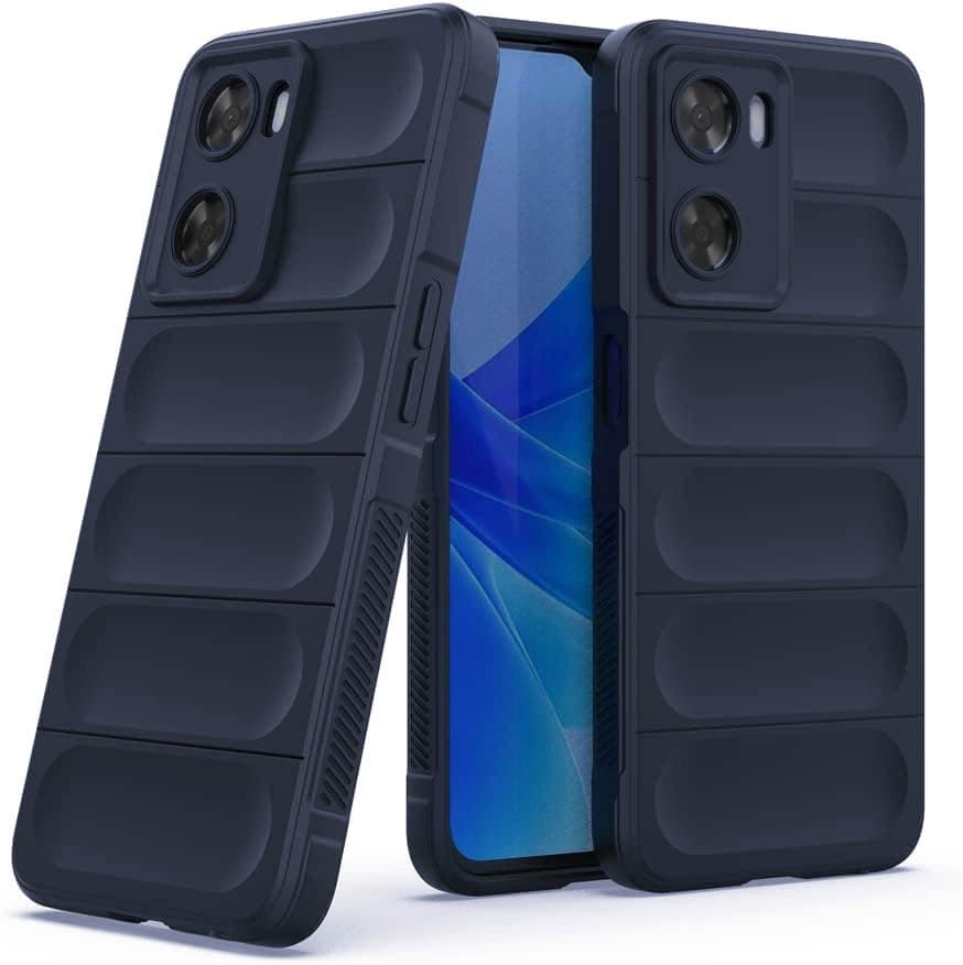 Amazon Brand- Solimo Mobile Cover for Oppo A57 4G / 5G | Full Camera Protection | Liquid Silicon Case | Flexible Bumper Case for Oppo A57 4G / 5G (Dark Blue)