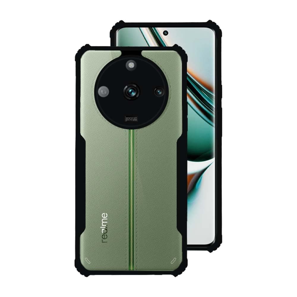 7SEVEN® Ipacky Back Cover for Realme 11 Pro | Narzo 60 Pro Mobile Back Case Shock Proof Design Camera Edges Protection Crystal Clear Phone Case Precise Cutouts Matte Black Soft Bumper Phone Cover