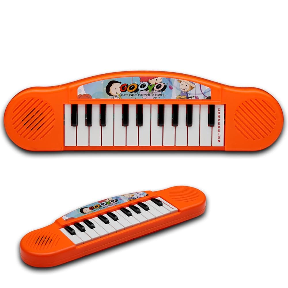 Gooyo GY-3725 Multi-Functional Portable Organ Mini Piano Keyboard Toy | Musical Toy for Kids | Electronic Keyboard Mini Piano | Orange | 2xAA Battery (Not Included) | Musical Piano for Gifts