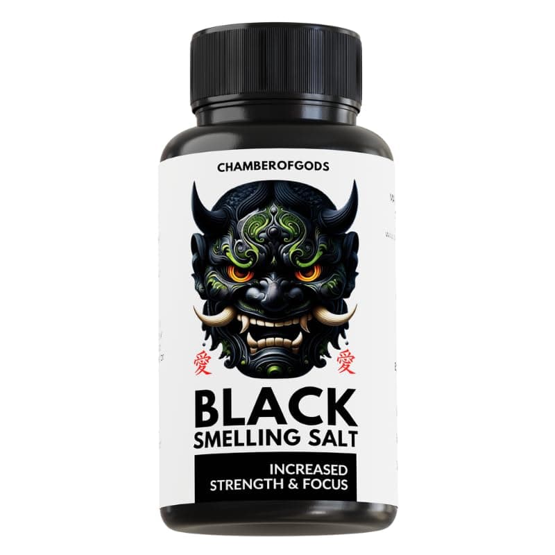 Chamberofgods Black Ammonia Smelling Salt - India's #1 | Crystal Formula for Powerlifting & Gym | 5 Month Potency