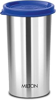 MILTON Stainless Steel Tumbler with Lid, 415 ml, BPA Free Water Tumbler, Leak Proof, Office Tumbler, Rust-free, Easy Grip, Easy to Carry, Travel Bottle, Assorted (Lid Color May Vary)