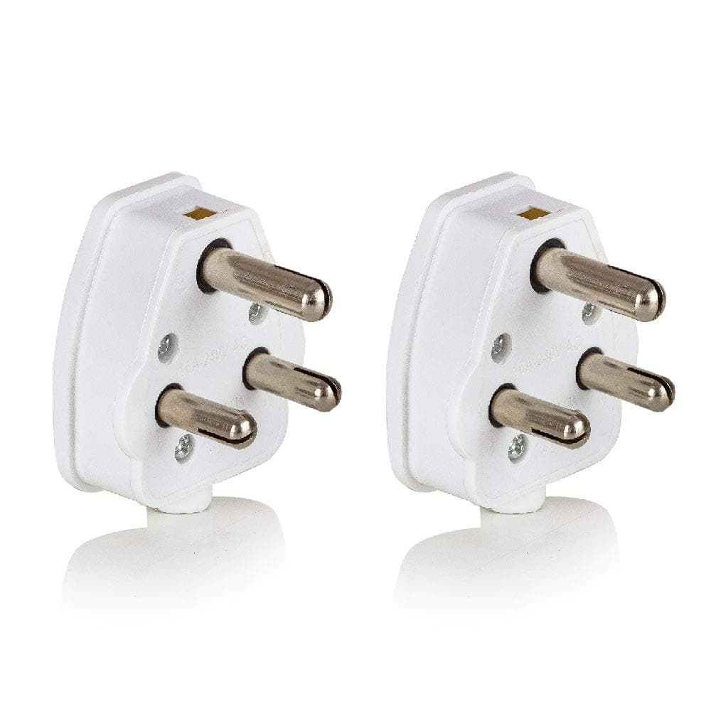 Hi-PLASST 16Amp 3-Pin Plug Top (Pack of 2) - Heavy Duty Plug for Refrigerator, Geyser, Washing Machine, Mixer Grinder, AC, Coolers & Home Appliances | 16 Amp 3-Pin Socket Compatible | Durable & Safe