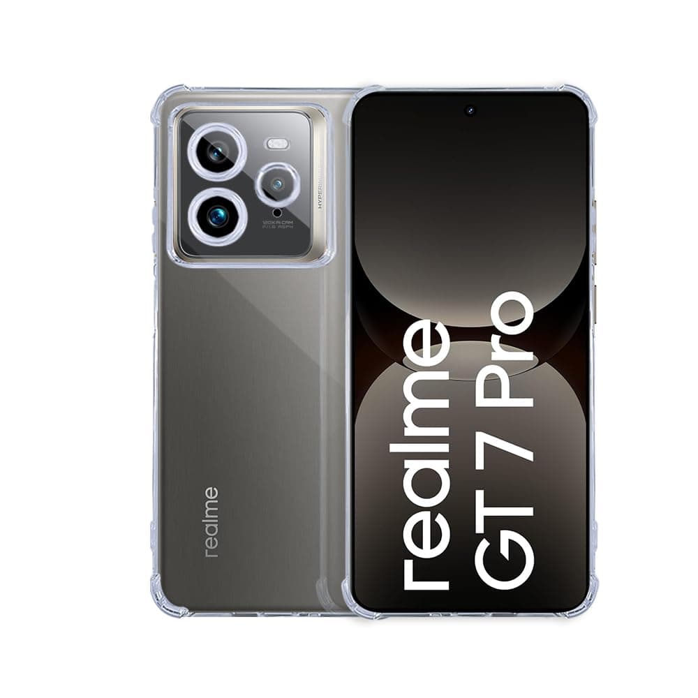 7SEVEN® Back Cover for Realme GT7 Pro 5G Transparent Mobile Back Case Shock Proof Design Camera Edges Protection Crystal Clear Phone Case Silicon Soft TPU and Flexible Bumper Phone Cover