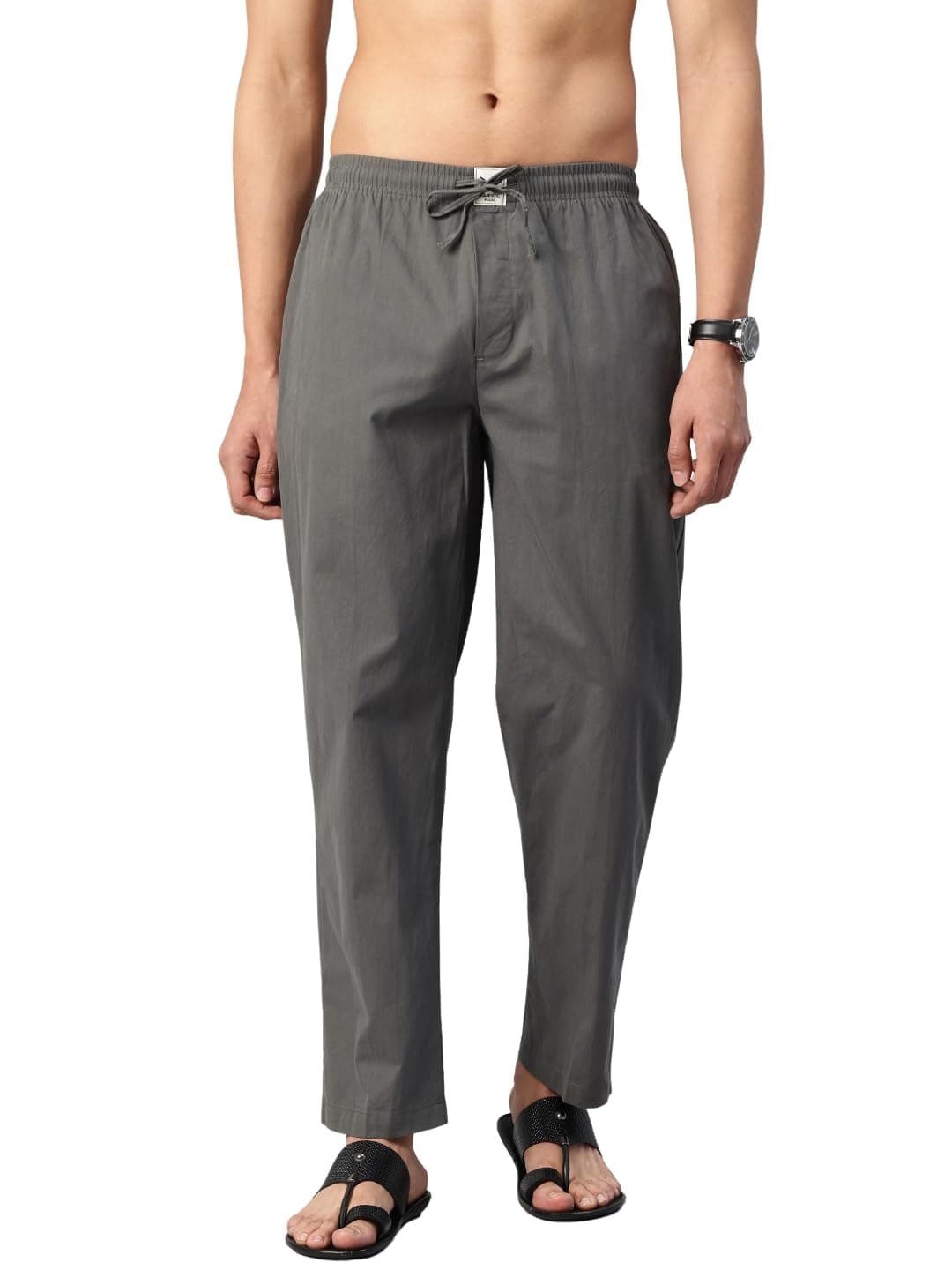 Majestic Man Men Mid Rise Comfort Fit Solid Pure Cotton Casual Style Lounge Pants