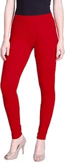 Lux Lyra Women's Skinny Fit Leggings (LYRA IC Legg RED 12_Red_Free Size)