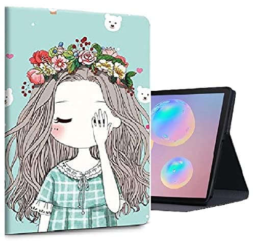 SwooK Classic (Soft Back) Flip Cover Case for Realme Pad 10.4 inch Tablet Stand Lightweight Slim Protective Folio Flip Cover Case (Flower Girl)