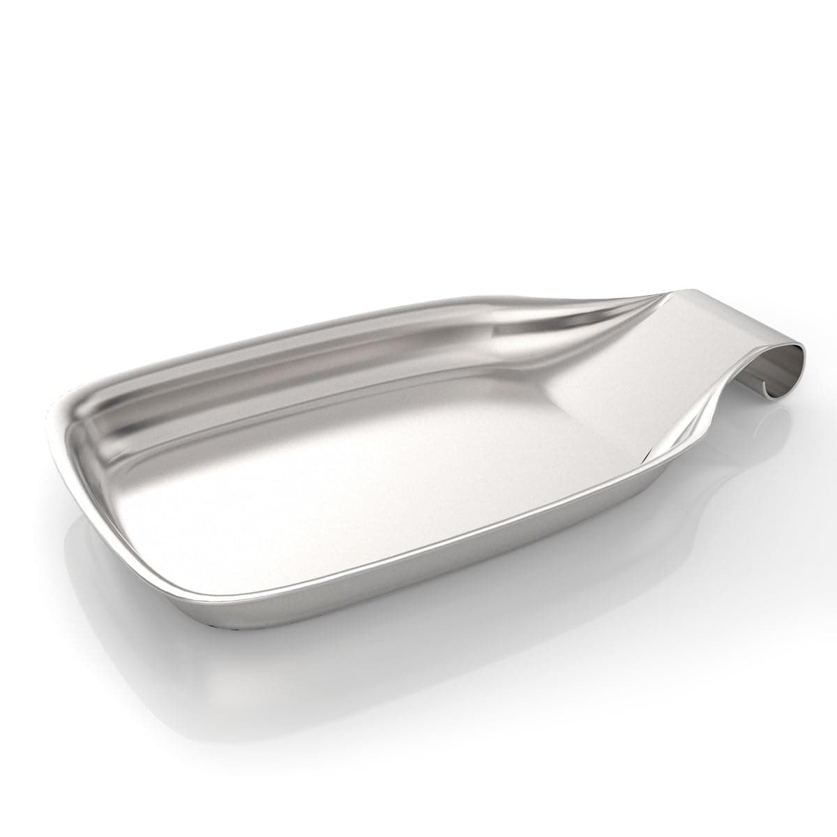 Ndola Stainless Steel Spoon Rest for Kitchen Stove Top, Large Cooking Utensil Spatula Ladle Holder with Square Bottom, Home Accessories for Kitchen Countertop, Heavy Duty, Dishwasher Safe