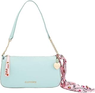 Caprese Alfie Baguette Bag for Women (Medium, Mint)