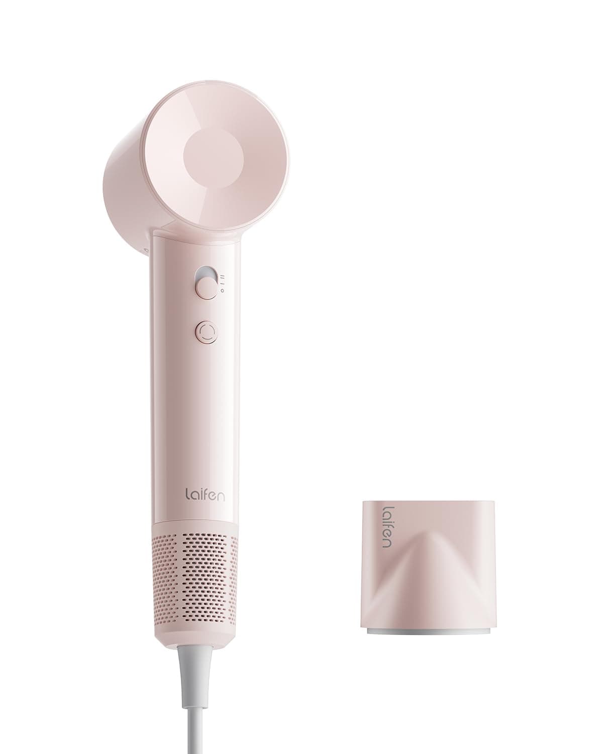 Laifen Hair Dryer SE Lite Pink, 150 Million Negative Ionic Blow Dryer with 100,000 RPM Brushless Motor, 1400 Watt Powerful Fast Drying High-Speed Low Noise Hairdryer, Lightweight and Compact Design