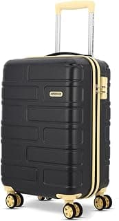American Tourister Bricklane+ | Small Size Cabin Trolley Bag (55cm) | 360° 8 Wheel Travel Luggage | Hard Case Polycarbonate (PC) Suitcase | Mounted Combination Lock | Charcoal Grey
