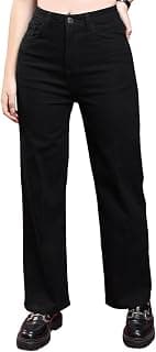 Tokyo Talkies Women Mid Rise Flared Jeans (PTJN000008_Black_M)
