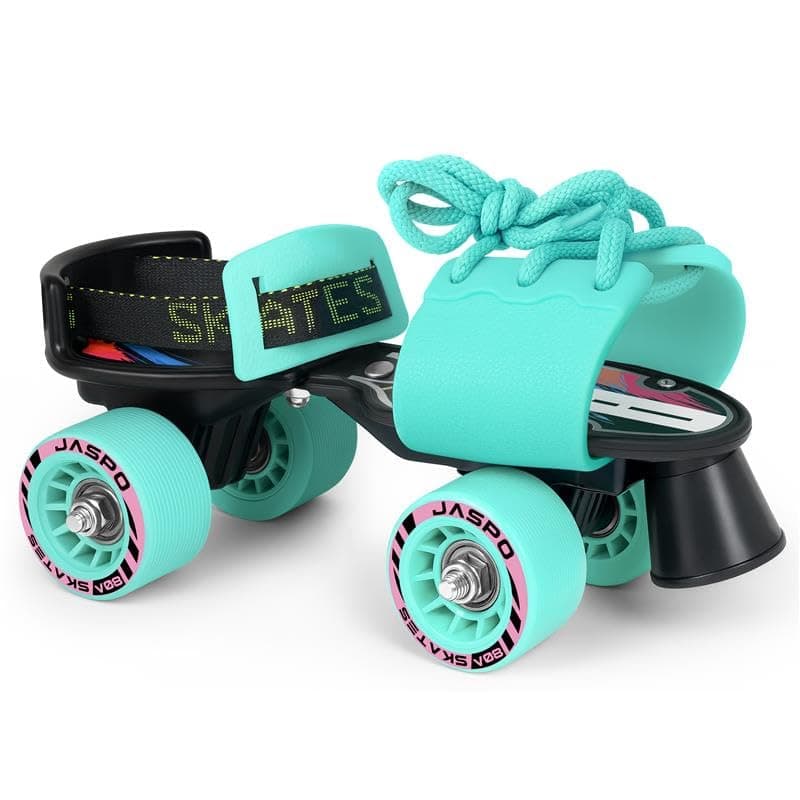 jaspo Unisex G-Force Adjustable Outdoor Wheel Roller Skates (Cyan, Junior (Up To 5 Years Age Group)
