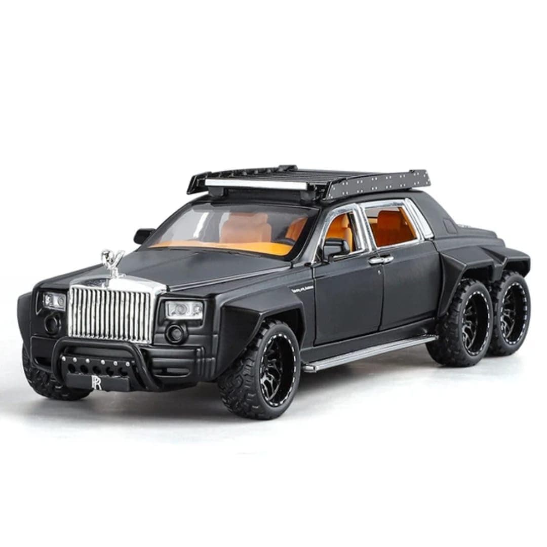 Invite Enterprise 1:32 Rolls-Royce Phantom 6x6 Alloy Pickup Diecast Model Car - Sound & Light Gift, Rolls-Royce Phantom Model Car 1/32 Scale Toy Cars Diecast Vehicle Boy Kid Gifts, Black