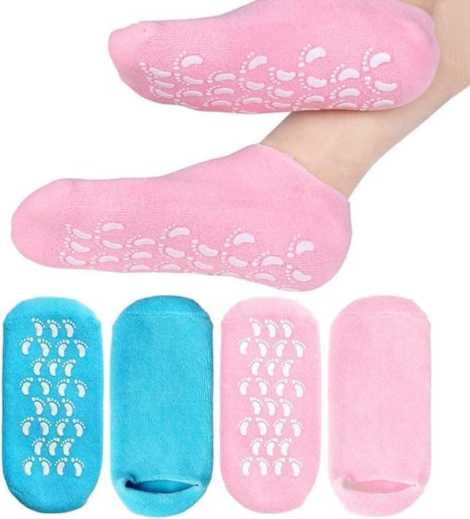 DS CARE Silicone Socks for Women, Crack Heel Repair Socks, Spa Gel Socks for Women, Silicon Socks, Silicone Socks for Men, Foot Hydration Socks Vitamin E-Multicolour (Pink) by UNIDSC
