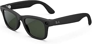 Meta Ray-Ban Meta (Gen 1), Wayfarer, Large Matte Black | Smart AI Glasses for Men, Women, 12MP Ultra-Wide Camera, Open-Ear Speakers for Audio, Video Recording and Bluetooth. Transitions® Graphite Green.