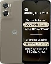 Motorola G06 Power (Pantone Laurel Oak, 4GB RAM, 64GB Storage) | 6.88" 120Hz Display | 50MP Camera | Helio G81 Ultra Processor | 7000mAh Battery | Android 15