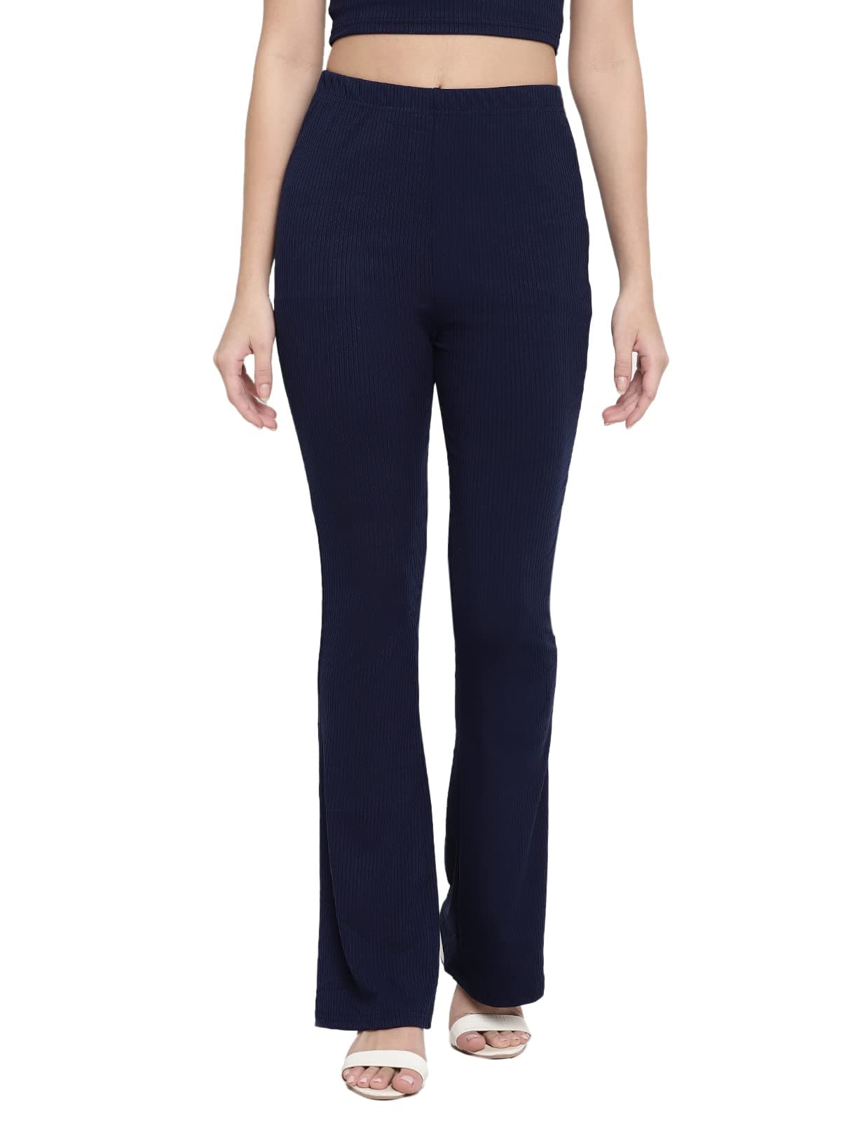Shasmi Women's Yoga Dress Pants Stretchy Work Slacks Business Casual Office Straight Leg/Boot-Cut Elastic Waist Regular Fit Trouser Pant (Pant 57)