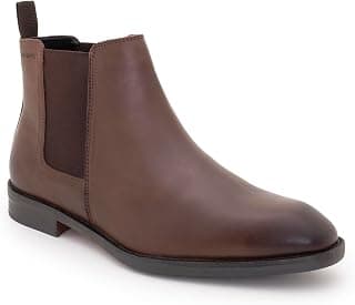 Red Tape Men'S Boots Teak Leather Round Toe Slipon Easy Movement