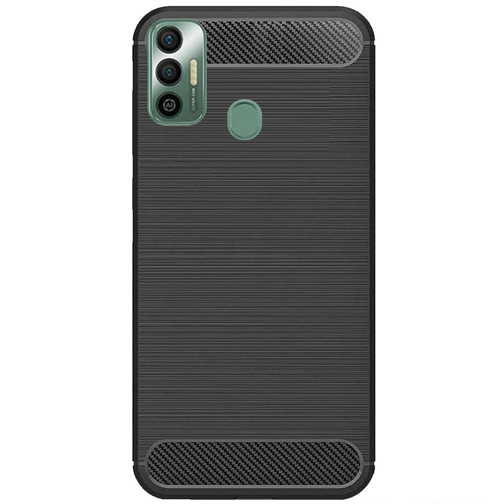 Amazon Brand - Solimo Back Cover Case for Tecno Spark 7 | Compatible for Tecno Spark 7 Back Cover | 360 Degree Protection | Soft and Flexible (TPU | Matte Black)