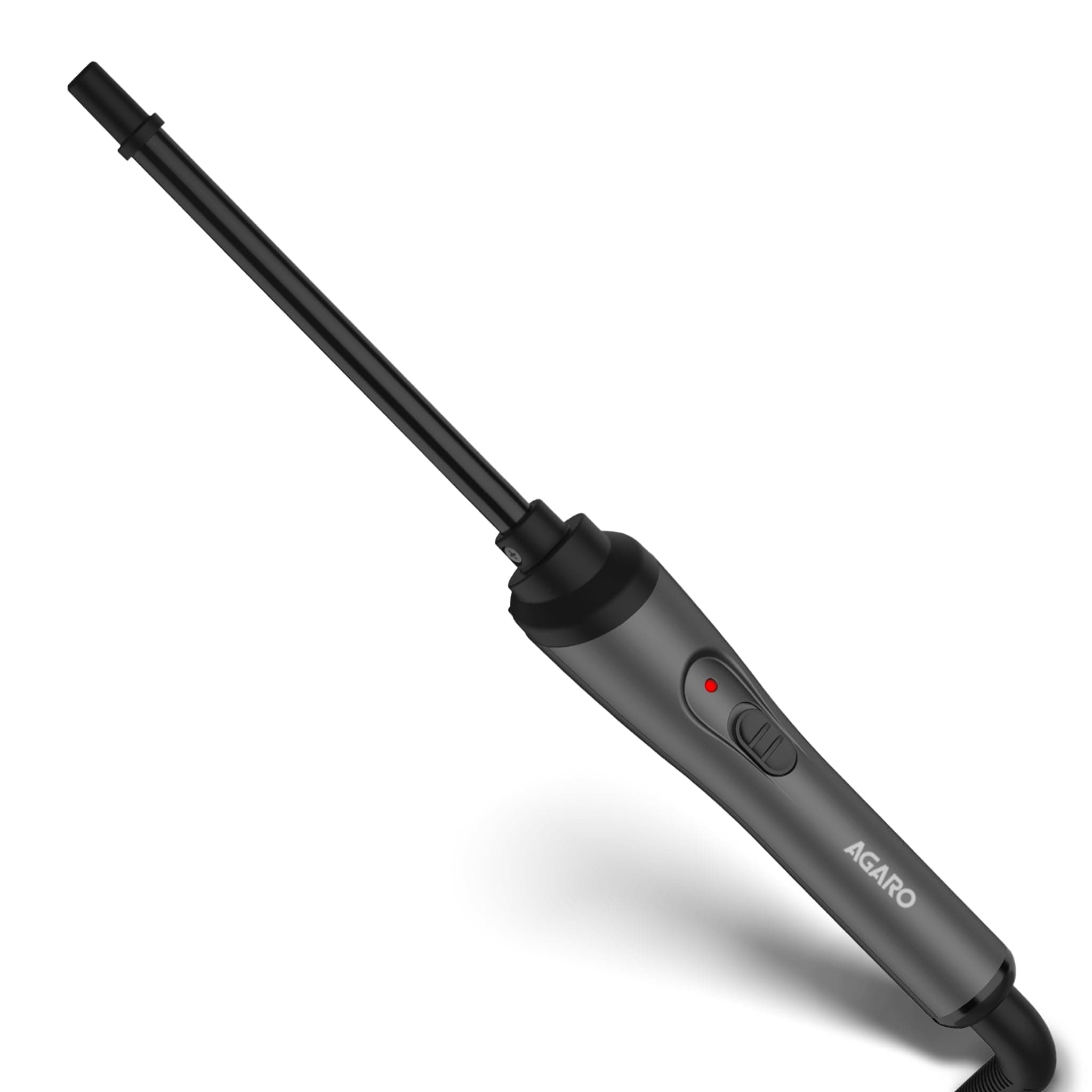 AGARO Hair Curler With 10MM Barrel, Rod, Tong, Chopstick Hair Curler, Ceramic Coated Plates, Cool Touch Tip, Fast Heating, For Women, Maggie Curl, Hair Curling, Styling, Grey & Black HC8001