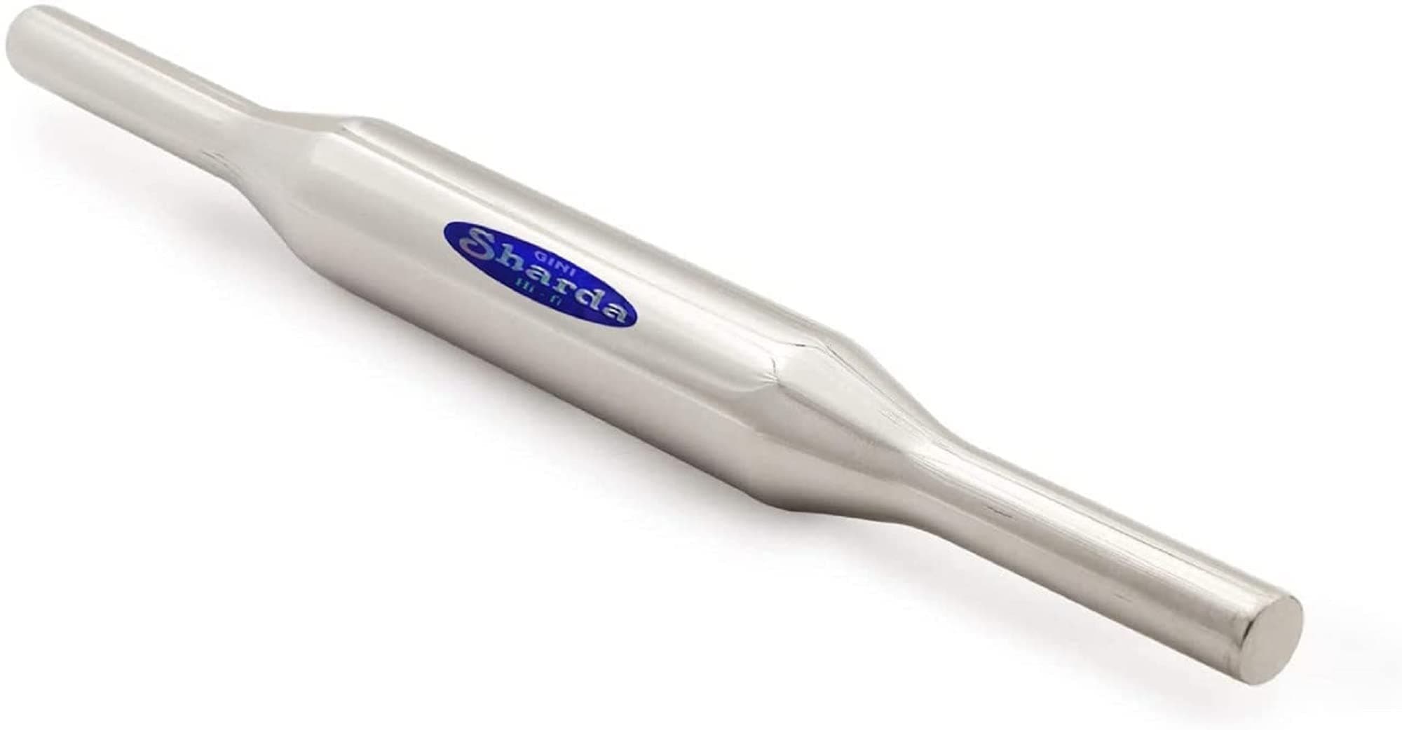 Sharda Metals Stainless Steel Belan for Chapati and Roti, Steel Construction with Polished Finish, Ideal for Chapati, Roti, Pizza Dough, and Pastry Sheets, Single-Piece Solid, Rust-Free - 34 cm - 160g