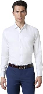 Peter England Men's Satin Solid Regular Fit Formal Shirt | Cotton with Satin Sheen | Luxury