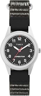 TIMEX Expedition Field Analog Watch for Women with Black Round Dial & Black Fabric Strap Band Water Resistant Women's Wrist Watches - TW4B25800JQ
