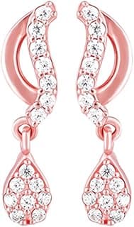 GIVA 925 Silver Rose Gold Wavecrest Earrings| studs to Gift Women & Girls | With Certificate of Authenticity and 925 Stamp | 6 Months Warranty*