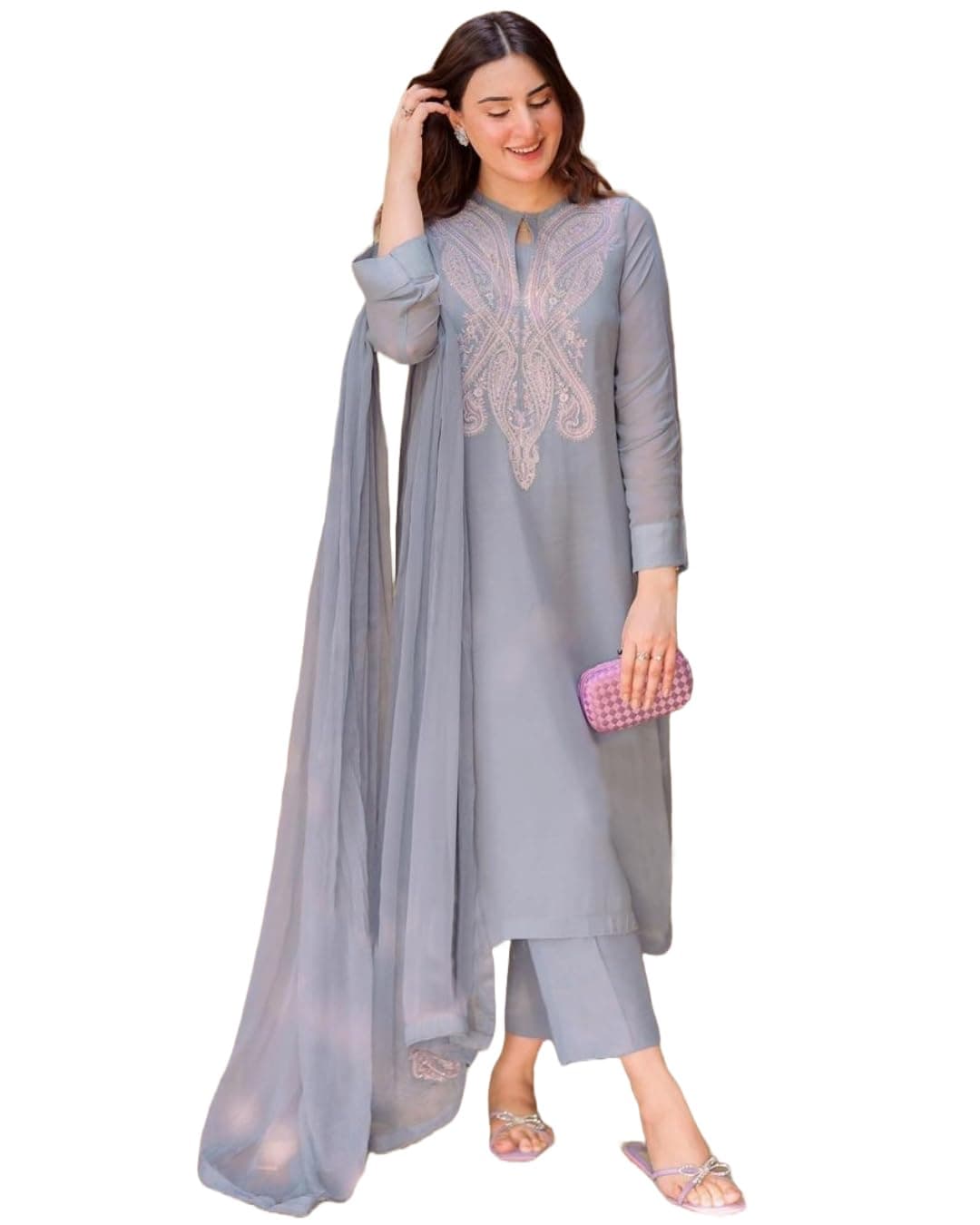 ANNI DESIGNER Cotton Blend Women Kurta Pant With Dupatta