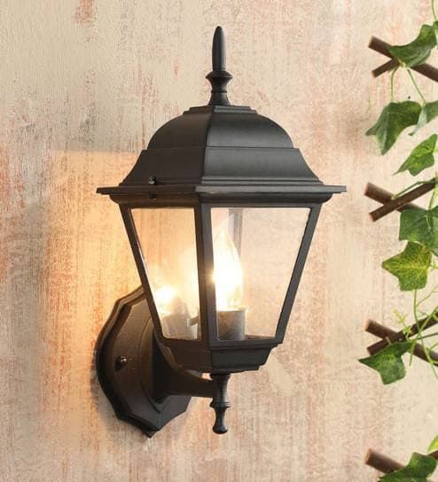 Kiyah Lights B22 Holder Cast Aluminium Black Matte Finished Standard Garden Light Wall Illumination for Patio, Porch & Balcony (Pack of 1)