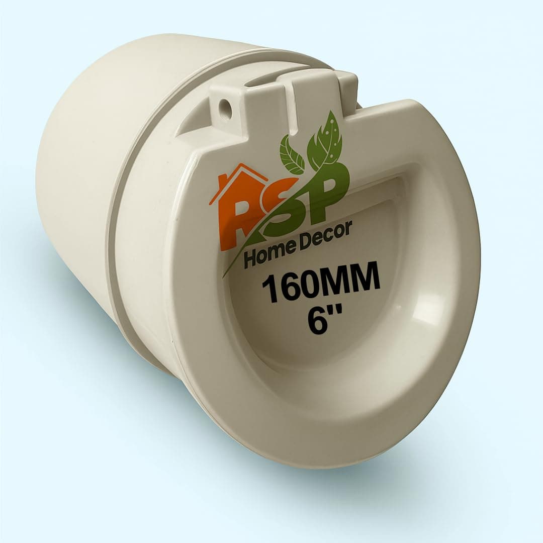 NRV PVC Flip Valve, White Drain Pipe Fitting, Cap for preventing or no Entry Rats, Insects. etc Rat protection for home pipe (SIZE 6")