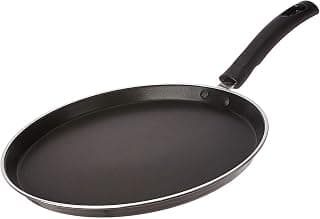 Pigeon by Stovekraft Aluminium Non-Stick Forged Flat Tawa 280, Black, 26 cm