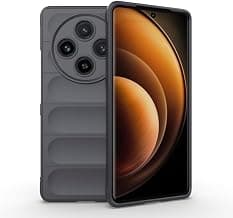 Back Case Cover for Vivo X100 5G, Compatible for Vivo X100 5G Back Case Cover, Matte Case with Inner Lining, Liquid Silicon Magic Case with Side Grip Camera Protection (TPU, Gray)