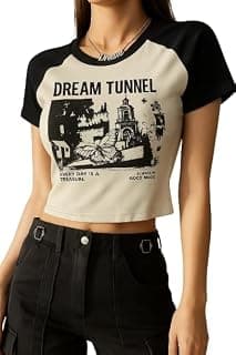 Wear Wild Women's Solid Cotton Ribbed Round Neck Short Sleeve Casual Slim Fit Crop Tops