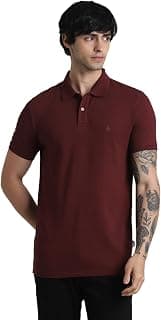JACK & JONES Men Pure Cotton Polo Collar Slim Fit T-Shirt