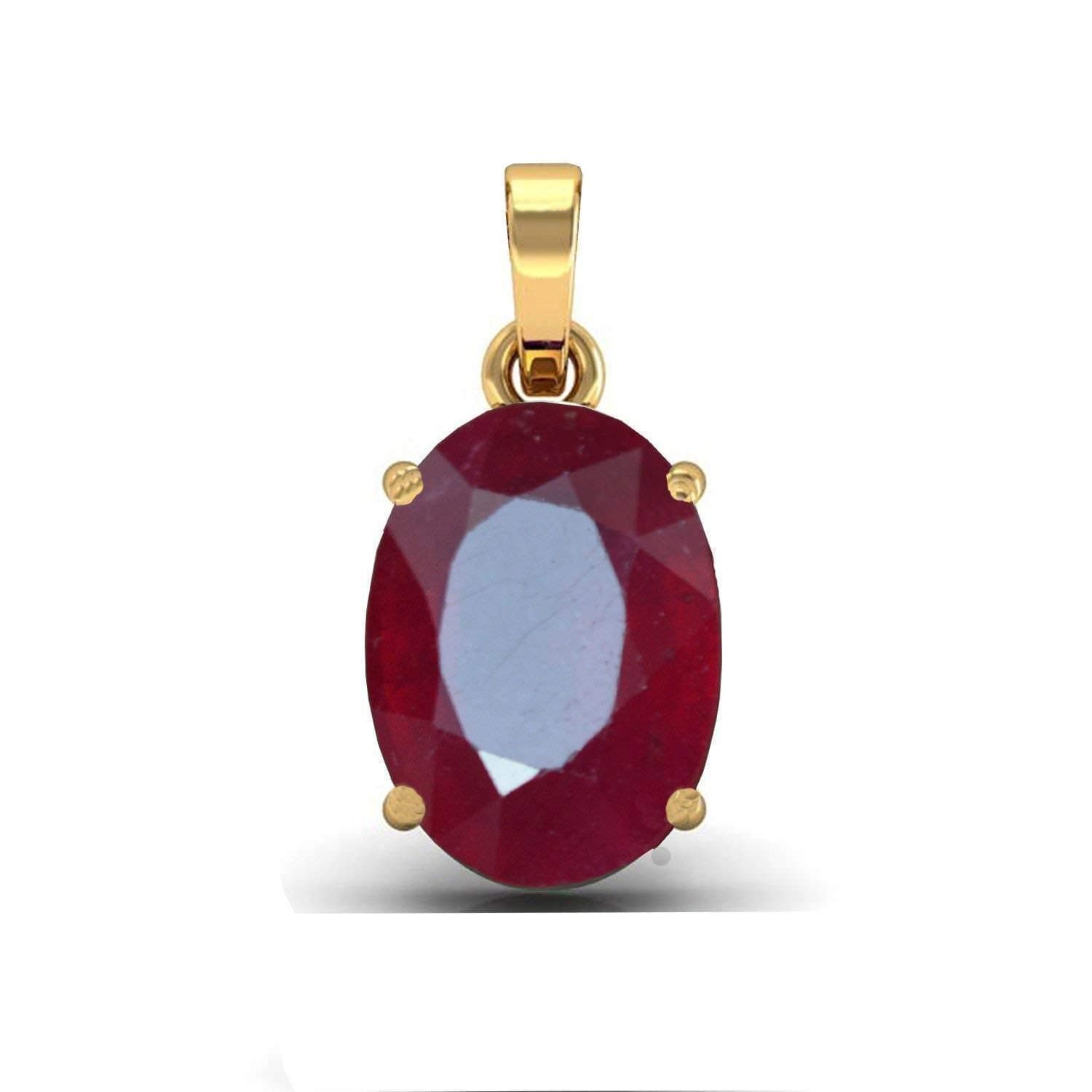 Akshita gems Certified Unheated Untreatet 11.25 Ratti 10.55 Carat A+ Quality Natural Burma Ruby Manik Gemstone pandend For Women's and Men's